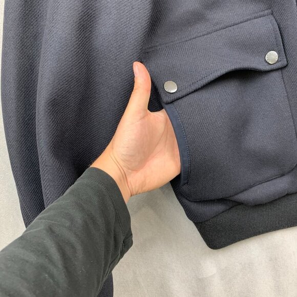 Paul & Shark Mens Winter Jacket 2XL Navy Blue Full Zip Wool and Cashmere Blouson - Picture 5 of 16